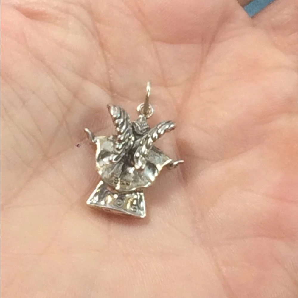 ⭐️🌸Sterling Silver .925 Charm 3D Angel Religious - Picture 7 of 7